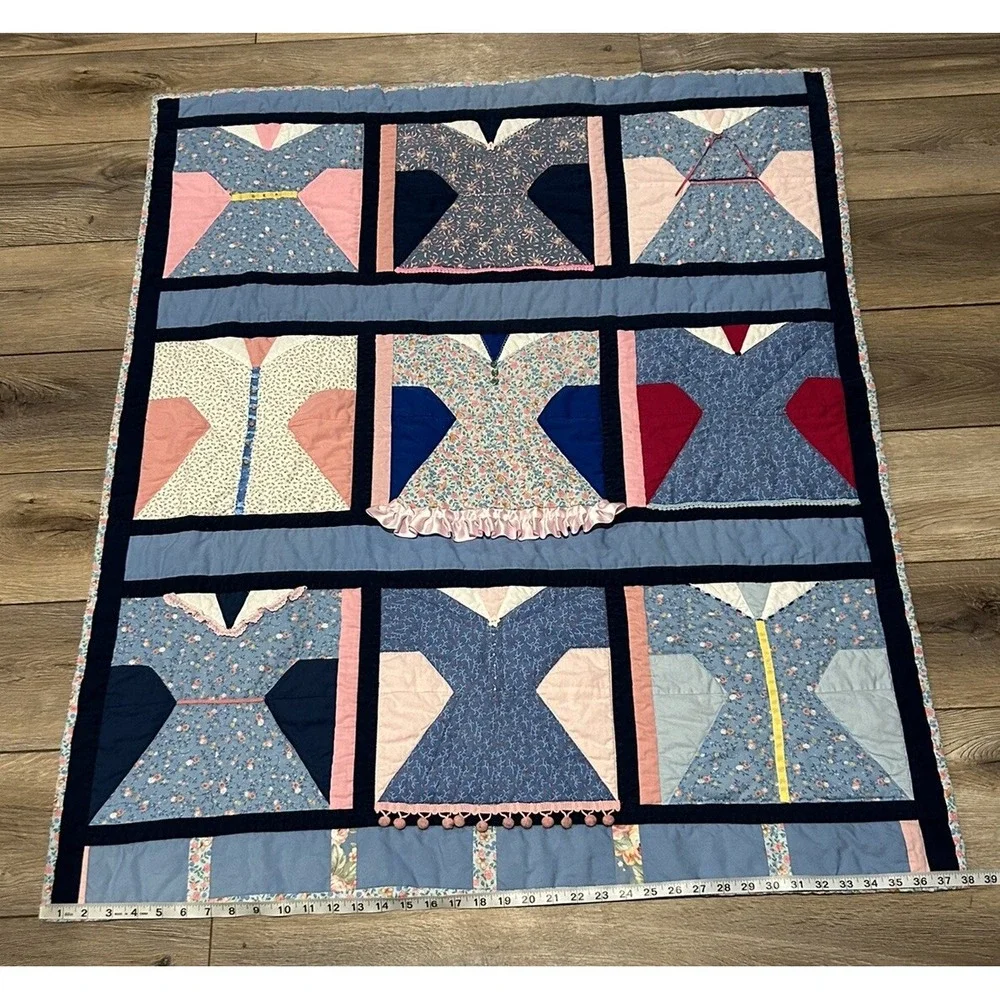 Handmade Dress Lap Quilt 46.5x38 By Covered in Love Quilt Ministry‎ 2015